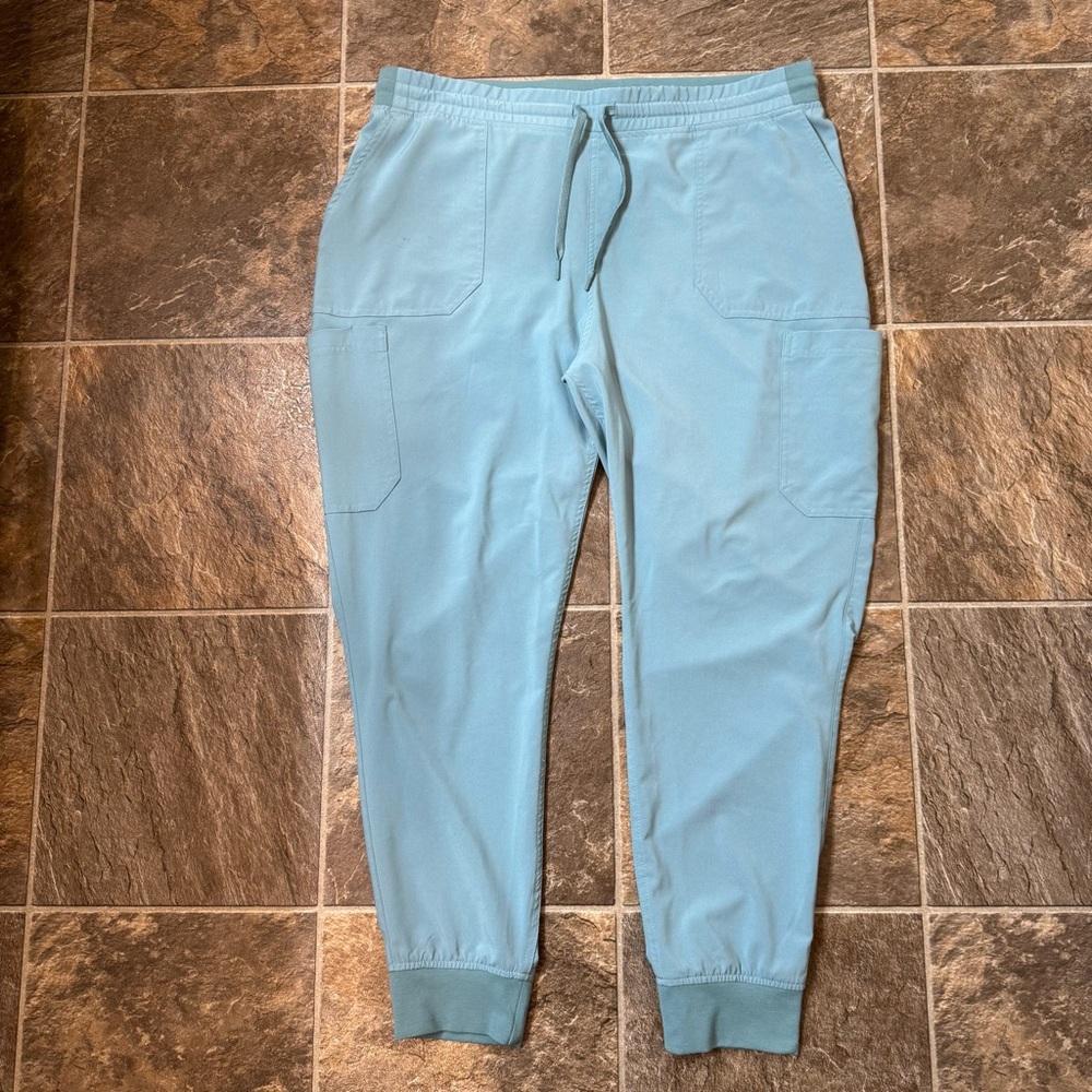 Carhartt Womens Force Cross-Flex Cargo Jogger Scrub Pant  2XL  Teal C53110